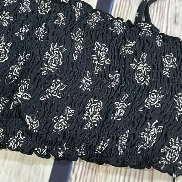 POLO RL Black White Floral Stencil Bikini Set L - Picture 9 of 16